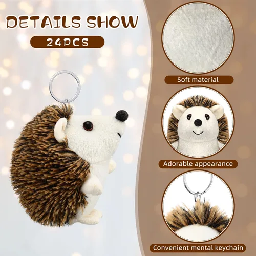 Miniatura 4 de Zubebe Mini erizo de juguete a granel, regalo de fin de año, regalo de fin de año, peluche de 4 pulgadas, pequeño recuerdo de fiesta, llavero
