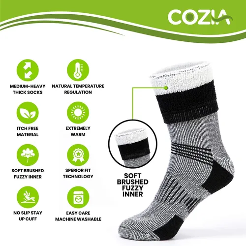 Miniatura 3 de Merino Wool Socks for Men and Women Warm thermal Boot Hiking Socks 3 Pairs