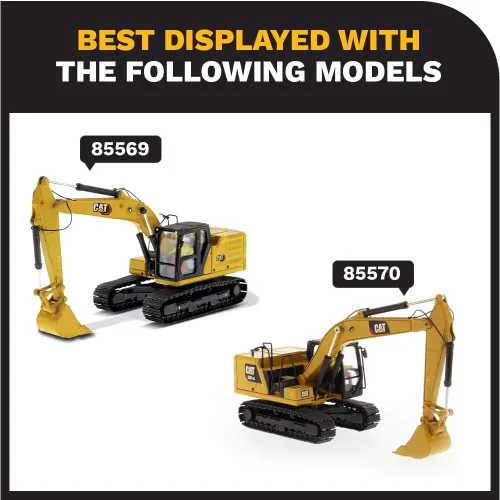 Miniatura 7 de Diecast Masters Excavadora hidráulica Caterpillar 323 a escala 1:50, diseño de próxima generación + herramientas de trabajo Camiones para gatos