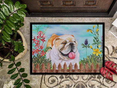 Miniatura 3 de Caroline's Treasures CK1201MAT - Felpudo con resorte de bulldog inglés, 18 x 27 pulgadas, para interiores y exteriores, para entrada