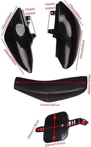 Miniatura 4 de Riloer Con protector de tanque de amortiguador, placa de número para CRF50 XR50 CRF 50 SDG SSR 50cc 110cc 125cc Pit Dirt Bike con perno guardabarros