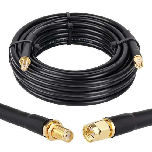 Miniatura 17 de XRDS -RF Cable SMA de 1 pie, cable de extensión SMA con conector SMA macho a SMA hembra de 50 ohmios KMR240 cable coaxial SMA de baja pérdida