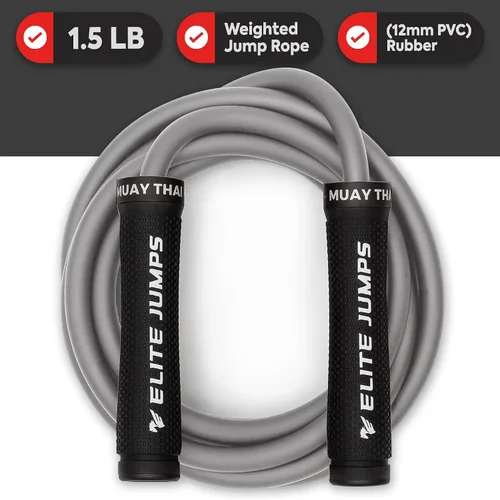 Miniatura 2 de Muay Thai 3.0 Weighted Jump Rope for Men & Women - Professionally Designed for High-Intensity Training Muay Thai, MMA & Fitness Jump Rope - Full