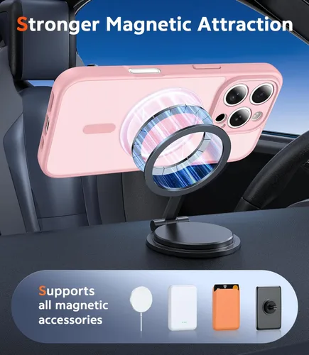 Miniatura 1061 de FNTCASE Funda para iPhone 13 Pro-Max: Fundas magnéticas transparentes compatibles con Magsafe Slim anti amarillamiento protección contra caídas
