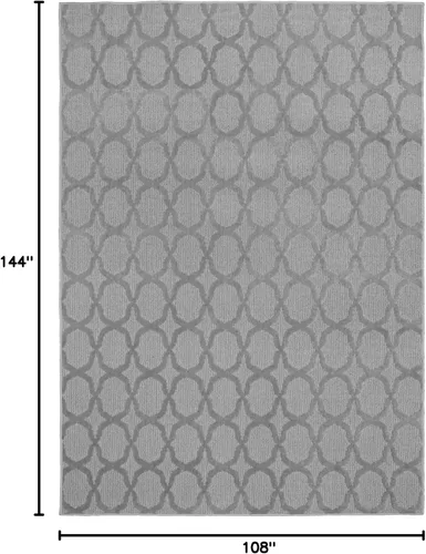 Miniatura 280 de Garland Rug Sparta - Alfombra antideslizante de polipropileno de 2 pies x 12 pies, color negro, ideal para salas de estar y pasillos, elegante