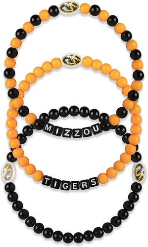 Miniatura 110 de FOCO NCAA unisex-adulto Paquete de 3 Pulseras de la Amistad con Cuentas con Logotipo de Equipo Universitario de la NCAA Oficialmente Licenciadas