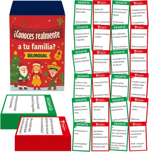 Miniatura 7 de Jenaai Juego de juegos de fiesta de Navidad, juego de reuniones familiares, tarjetas de conversación contra historia, edición familiar, juego