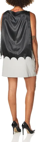 Miniatura 3 de Rubie's DC Superheroes Batgirl - Vestido de tirantes con diamantes de imitación para adultos con capa extraíble, Gris