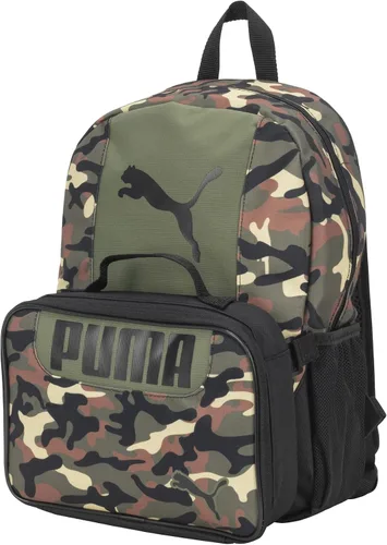 Miniatura 2 de Puma - Mochila y lonchera para niños, Combo de mochila para almuerzo, Verde oliva