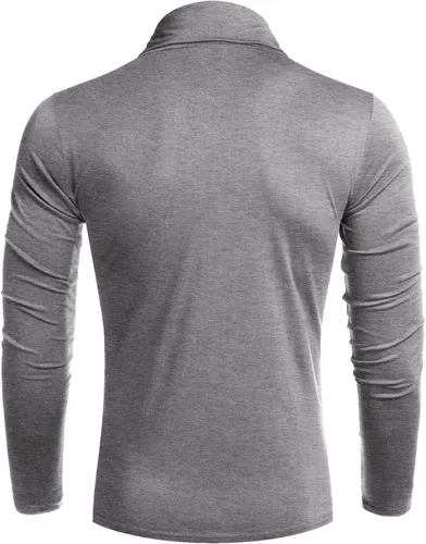 Miniatura 8 de COOFANDY Men's Casual Slim Fit Turtleneck T Shirts Lightweight Basic Cotton Pullovers