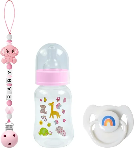 Miniatura 13 de SCOM Juego de Accesorios para Muñeca Bebé Reborn - Chupetes Magnéticos Arcoíris y Biberones para Muñeca Bebé Removibles Reutilizables con Clips