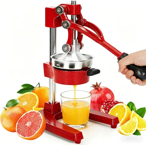 Miniatura 11 de Exprimidor de hierro fundido, exprimidor de naranja, exprimidor de hierro fundido prensa manual resistente, exprimidor sin pelar, exprimidor Negro