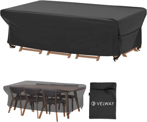 Miniatura 17 de Velway Funda para muebles de patio al aire libre, impermeable, rectangular, para mesa de patio, silla, sofá, 67 pulgadas de largo x 37 pulgadas