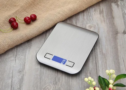 Miniatura 2 de Báscula digital de cocina, báscula de alimentos para hornear carne, unidad de gramo oz libra hasta 11 libras (0.04 oz-11.0 lbs), acero inoxidable