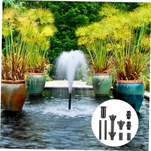 Miniatura 3 de MERRYHAPY Kit de cabezal rociador de fuente de 9 piezas, juego de boquillas de fuente de agua para jardín y piscina, compatible con bombas