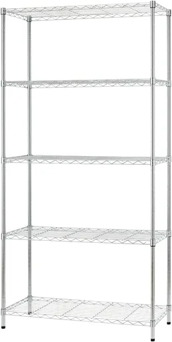 Miniatura 13 de FDW - Estantería metálica : 6 estantes de alambre de acero resistente ajustables, con ruedas, 48 pulgadas (L) x 18 pulgadas (An) x 76 pulgadas (A)