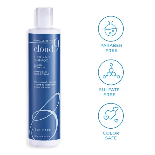 Miniatura 3 de Brocato Champú restaurador Cloud 9, 10 onzas líquidas Champú Miracle Repair, hidratante, hidratante y revitalizante Para cabello débil, opaco
