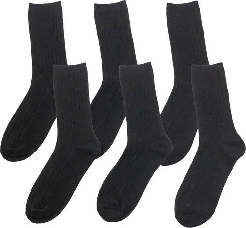 Miniatura 5 de Vestido unisex de punto acanalado o plano para niños, calcetines uniformes color negro, azul marino y varios tamaños, de pequeño a grande