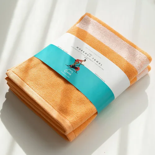 Miniatura 9 de Luzia Toalla de entrenamiento a rayas para sudor (paquete de 2) – 100% algodón turco de alta calidad – ligera y súper absorbente para ejercicio