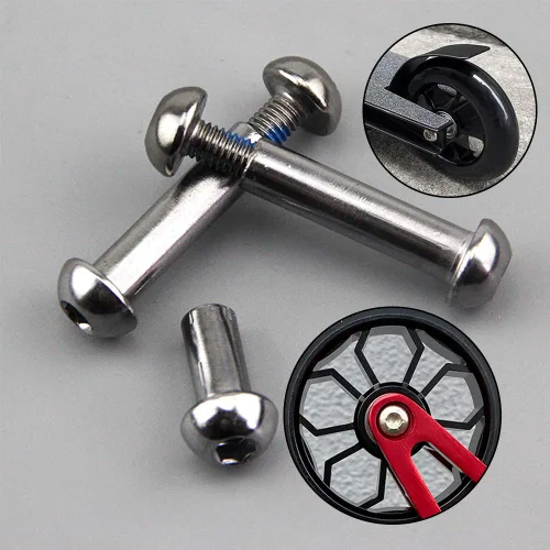 Miniatura 5 de M8 - Juego de tornillos Allen para eje de acero al carbono de grado 0.346 x 1.102 in x 3.386 in para delantero trasero 2 3 4 ruedas Stunt Scooter 35