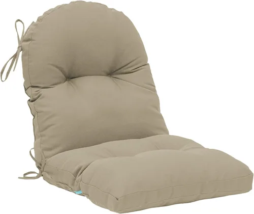 Miniatura 20 de QILLOWAY Cojín copetudo para silla de exterior, impermeable, 43 x 20 x 4 pulgadas, antideslizante, almohadilla de repuesto para muebles de mimbre