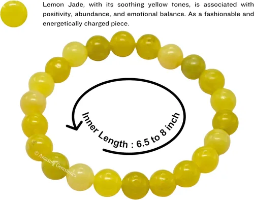 Miniatura 290 de Amazing Gemstone Pulsera de cristal para mujeres y hombres, pulsera de cristal curativo de protección, pulsera elástica con cuentas de piedras