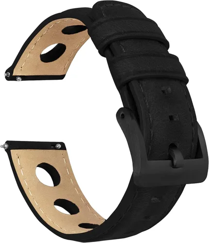 Miniatura 36 de Barton Racing & Rally Horween - Correas de cuero con barras de resorte de liberación rápida integradas, longitud estándar para muñecas de 5 a 8