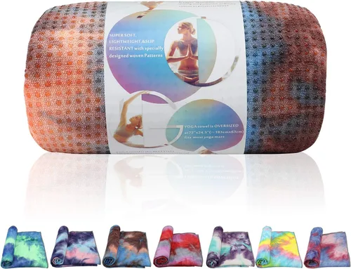 Miniatura 3 de Toallas de yoga, toalla de yoga antideslizante con textura de gofre antideslizante, manta de yoga de microfibra 100% absorbente, sin olor