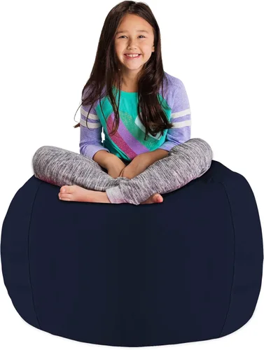 Miniatura 61 de Posh Stuffable Kids Funda de Silla Puf Rellenable para Almacenamiento de Animales de Peluche - Organizador de Juguetes Infantiles, Mediano 27