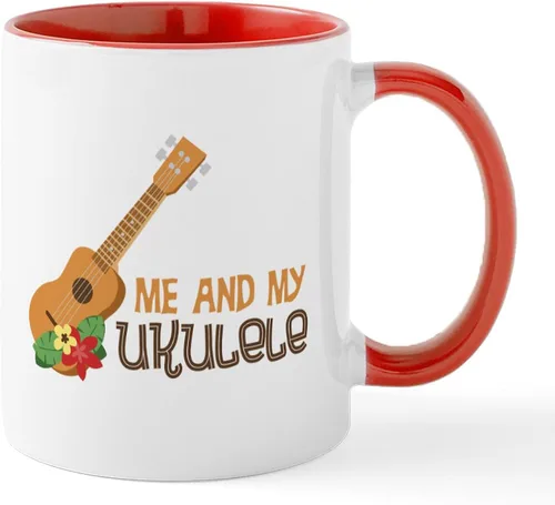 Miniatura 11 de CafePress Peace Love - Taza de café de cerámica para ukelele (11 oz (11.0 fl oz)