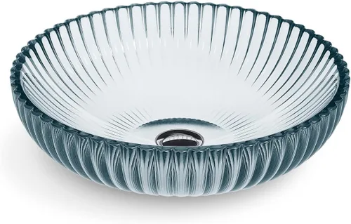 Kohler 28824-TG1 K-28824-TG1 Artist Editions Salute Collection - Lavabo de baño de vidrio de 15 pulgadas, redondo, translúcido, atardecer