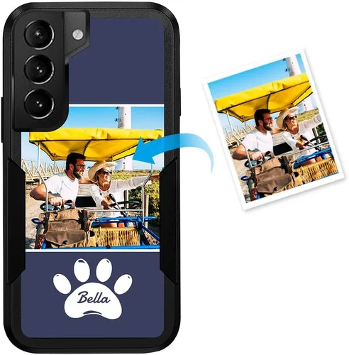 Miniatura 101 de Funda protectora personalizada para Samsung Galaxy S22 Ultra 5G (versión 2022), funda protectora de doble capa resistente con múltiples fotos, a