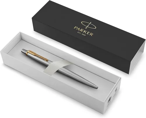 Miniatura 2 de Parker Jotter Bolígrafo de acero inoxidable CT bolígrafo, con caja de regalo, dorado, (Steel and Gold)