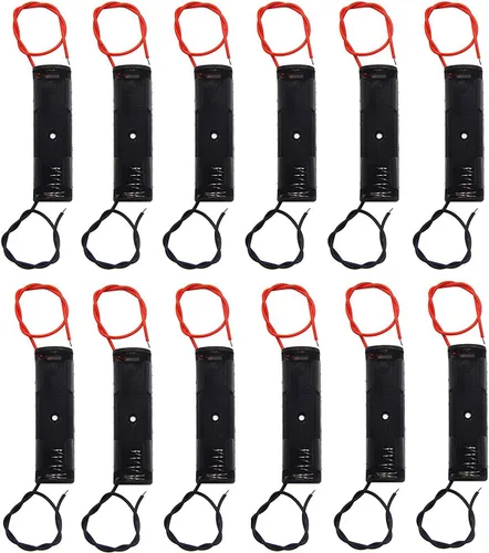 Miniatura 7 de Estuche con AA batería Negro con conductor de cable