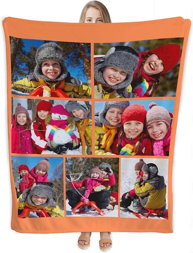 Miniatura 10 de Manta personalizada con foto y texto, manta de franela personalizada con carga cualquier foto, regalos personalizados para papá, mamá, familia, 1