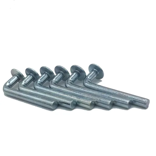 Miniatura 8 de Perno de seguridad para estante de paleta, pasador de caída universal, sombrero redondo Φ ¾″ 0.750″ (0.750 in), ancho Φ 0.300″ (0.300 in), altura