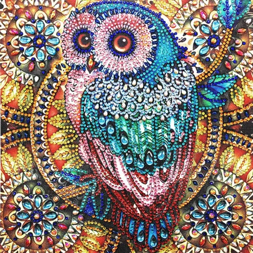 Miniatura 13 de Hibah Kit de pintura de diamantes, diseño de búho de diamante 5D, para adultos, pintura de diamantes de imitación de diamantes de imitación, pintura