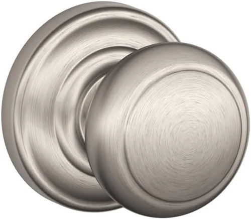 Miniatura 50 de Schlage F10 AND 716 ADD - Pomo Andover con moldura Addison, cerradura de paso para pasillos y armarios, bronce envejecido