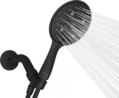 Miniatura 13 de SparkPod Cabezal de ducha de mano de 10 modos con manguera, cabezal de ducha de alta presión de 5 pulgadas con boquillas táctiles de mano