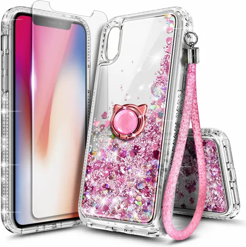 Miniatura 67 de NGB Diseñada para Funda de Teléfono iPhone 11, Morado/Azul Funda Bonita con Purpurina Líquida Brillante para Mujeres Niñas Niños con Protector