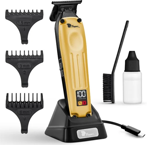 Miniatura 11 de Fagaci Recortadora profesional sin huecos para hombres, recortadora de barba inalámbrica de nitidez 5 veces más larga para hombres, forros en T