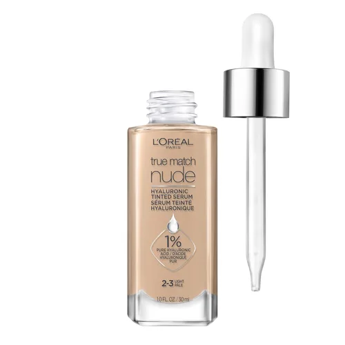 Miniatura 11 de L'Oreal Paris True Match Nude Hyaluronic Tinted Serum Foundation con 1% de ácido hialurónico, mediano 4-5, 1 onza líquida Medium 36-38