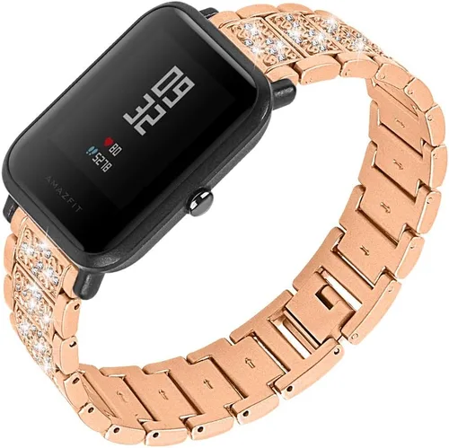 Miniatura 6 de FitTurn Bandas brillantes de joyería compatibles con Cubitt CT2/CT2S Band para hombres y mujeres, pulsera de diamantes de imitación de diamante, Oro