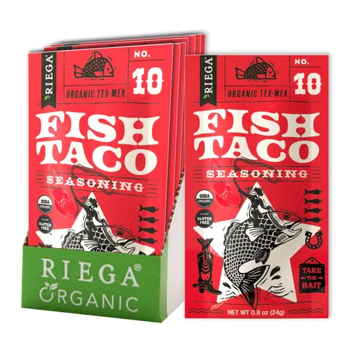 Miniatura 8 de Riega Condimento orgánico para tacos, mezcla de especias Perfect Tex Mex para martes de tacos y chile, 0.9 onzas (paquete de 8)