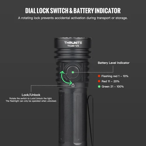 Miniatura 3 de ThruNite TC20 V3 - Linternas recargables de alto lúmenes, 4720 lúmenes, linterna LED súper brillante, USB-C, 6 modos, IPX8 impermeable, luz táctica