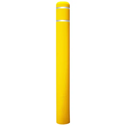 Miniatura 16 de Ideal Shield Cubierta de bolardo de seguridad negra de 1/8 pulgadas de 4 pulgadas con rayas rojas, 60 pulgadas de alto. Cinta de instalación