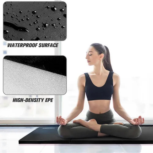 Miniatura 5 de RitFit Upgraded Folding Exercise Mat, 2 Inch Thick Gymnastics Mat 3’x6’,4’x8’,4x10’,2'x8' with Carrying Handles for Yoga, MMA, Stretching, Core
