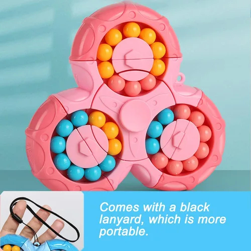 Miniatura 5 de Magic Bean - Juguete giratorio para el cerebro y el dedo, juguete giratorio de mano para aliviar el estrés y la ansiedad, juguete sensorial, regalo