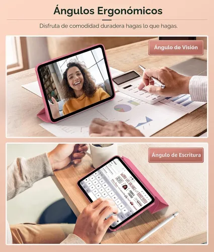 Miniatura 4 de MoKo Funda para Nuevo iPad (A16) de 11ª Generación 2025/ 10ª Generación 2022, Funda para iPad de 11 Pulgadas/ 10.9 Pulgadas con Funda Trasera Mármol