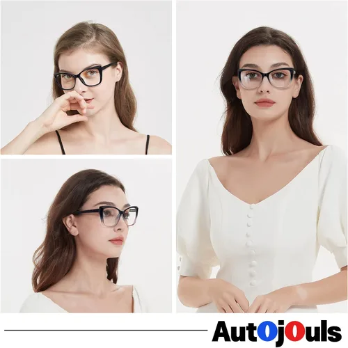 Miniatura 2 de 3-Pack Reading Glasses for Women Style Frame Spring Hinge Clear Lens Readers Glasses